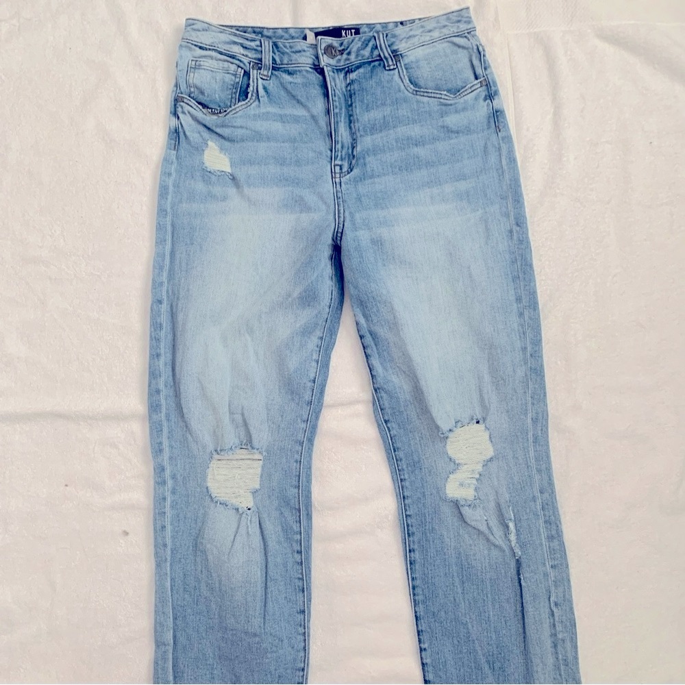 Kut From The Kloth High Rise Christine Straight Leg Jeans - 99% Cotton -Size 10 - Picture 7 of 16